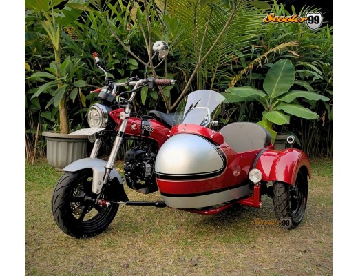 Sidecar Kit for Honda Monkey Red & Silver Dax Edition